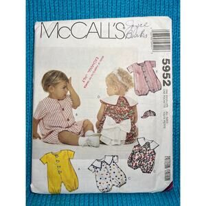 McCalls Sewing pattern 5952 baby jumpsuit romper size small